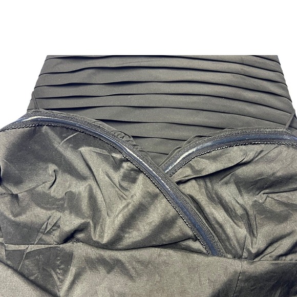 Aidan Mattox Dress 2 Black Ruched Bodycon‎ Sleeveless LBD Padded Bust Stretch - Picture 7 of 12